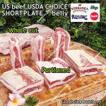 Beef belly samcan SHORTPLATE USDA US CHOICE frozen sliced STANDARD 30-40% FAT +/- 1kg price/kg (any brand in stock)